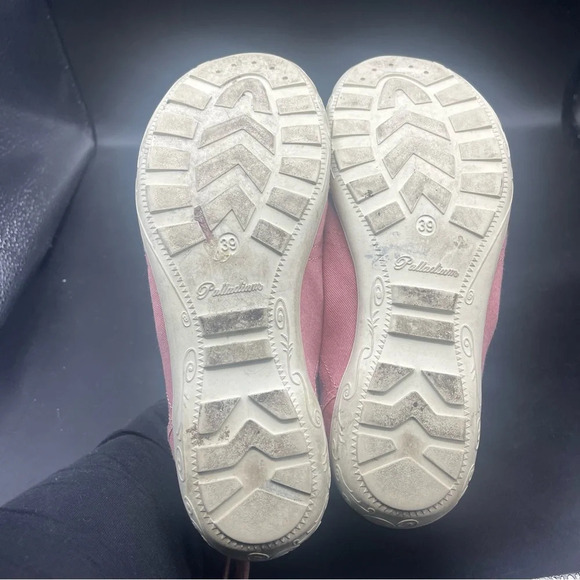 PLDM by Palladium Gaetane Twill Rose Suede Sneaker Size 39/8.5 - Picture 3 of 6